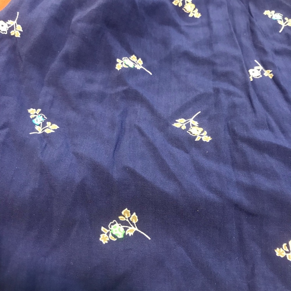 LOFT Royal Blue Floral Button-Front Tie-Waist Dress size 6 - Picture 12 of 16